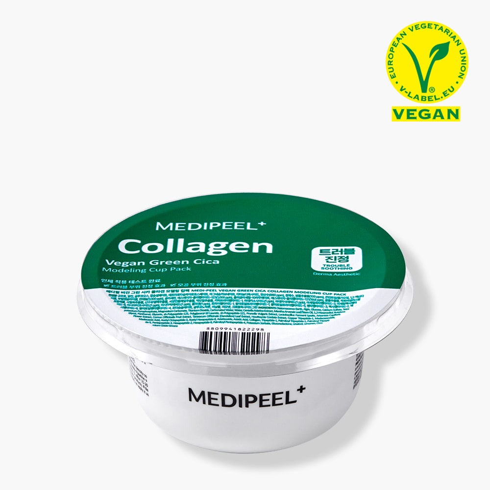 Заспокійлива моделююча маска для обличчя MEDIPEEL Vegan Green Cica Collagen Modeling Cup Pack, 28 г