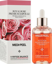 Антивікова сироватка для обличчя з трояндою і пептидами MEDIPEEL Royal Rose Premium Ampoule, 100 мл