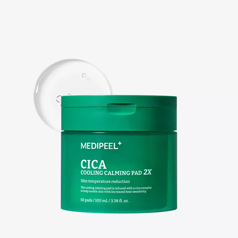 Охолоджуючі заспокійливі педи для обличчя MEDIPEEL Cica Cooling Calming Pad 2x, 50 шт (100 мл)