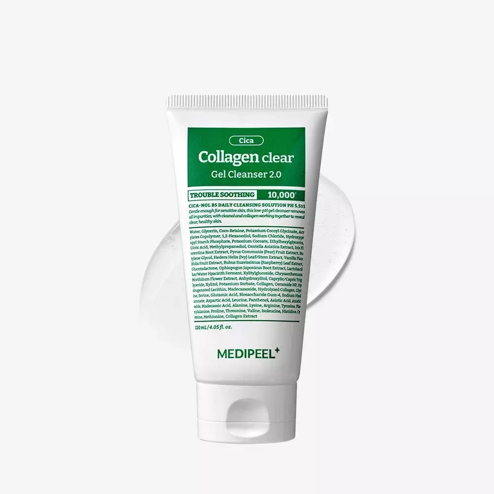 Очищаючий гель для обличчя з колагеном MEDIPEEL Green Cica Collagen Clear Gel Cleanser 2.0, 120 мл