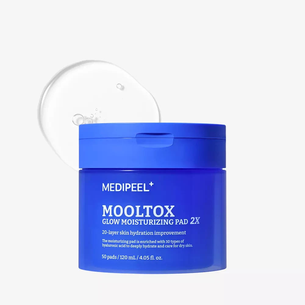 Зволожуючі педи для обличчя MEDIPEEL Mooltox Glow Moisturizing Pad 2x, 50 шт (120 мл)