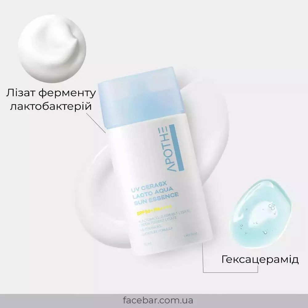 Солнцезащитная эссенция APOTHE UV Cera 6X Lacto Aqua Sun Essence, 50 мл