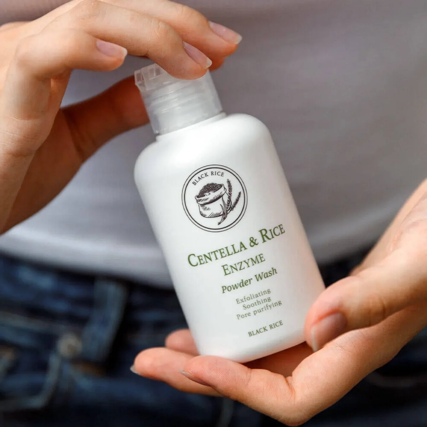 Энзимная пудра для умывания с детокс-эффектом для мягкого пилинга Black Rice Centella & Rice Enzyme Powder Wash, 100 г