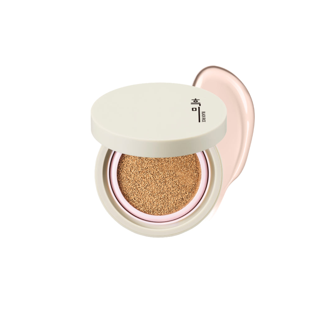 Профессиональный дышащий кушон со сменным блоком Black Rice Long Lasting Cushion SPF50+ PA+++ 21 тон, 12 гр*2