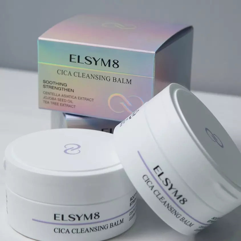 Гипоаллергенный успокаивающий гидрофильный сорбет для очищения и демакияжа Elsym8 Cica Cleansing Balm, 100 мл