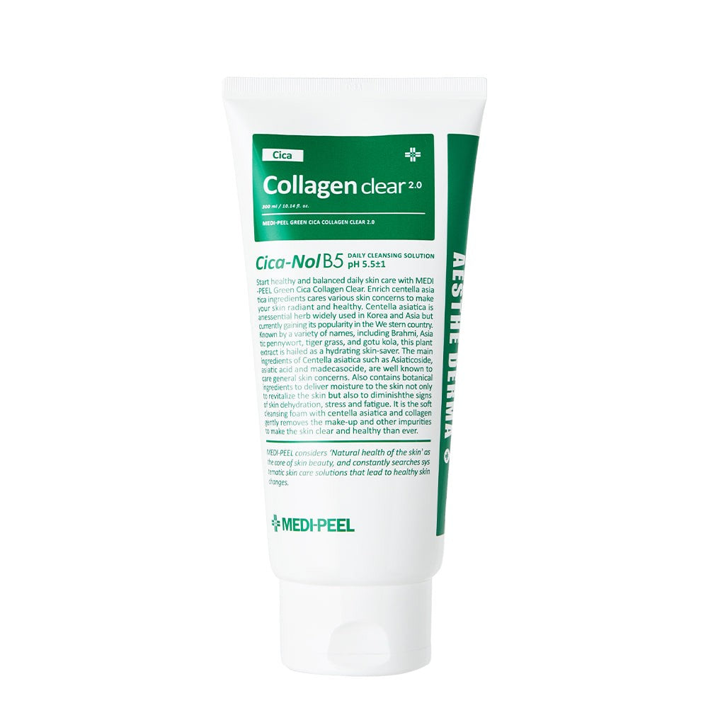 Очищаючий гель для обличчя з CICA-комплексом MEDIPEEL Green Cica Collagen Clear 2.0, 300 мл