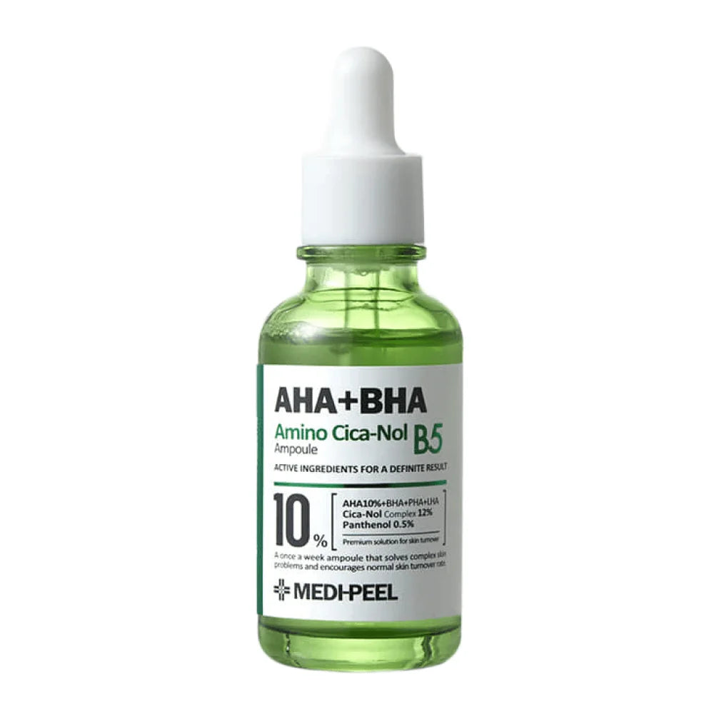 Отшелушивающая ампула с кислотами и центеллой MEDIPEEL AHA BHA Amino Cica-Nol B5 Ampoule, 30 мл