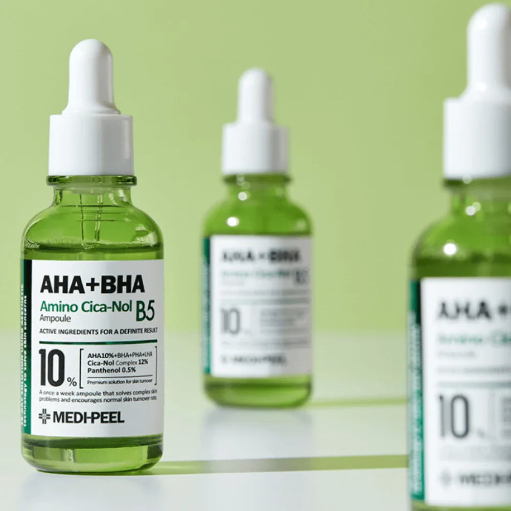 Отшелушивающая ампула с кислотами и центеллой MEDIPEEL AHA BHA Amino Cica-Nol B5 Ampoule, 30 мл