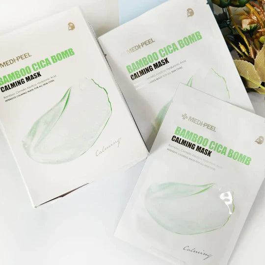 Успокаивающая маска с центеллой и бамбуком MEDIPEEL Bamboo Cica Bomb Calming Mask, 1 шт