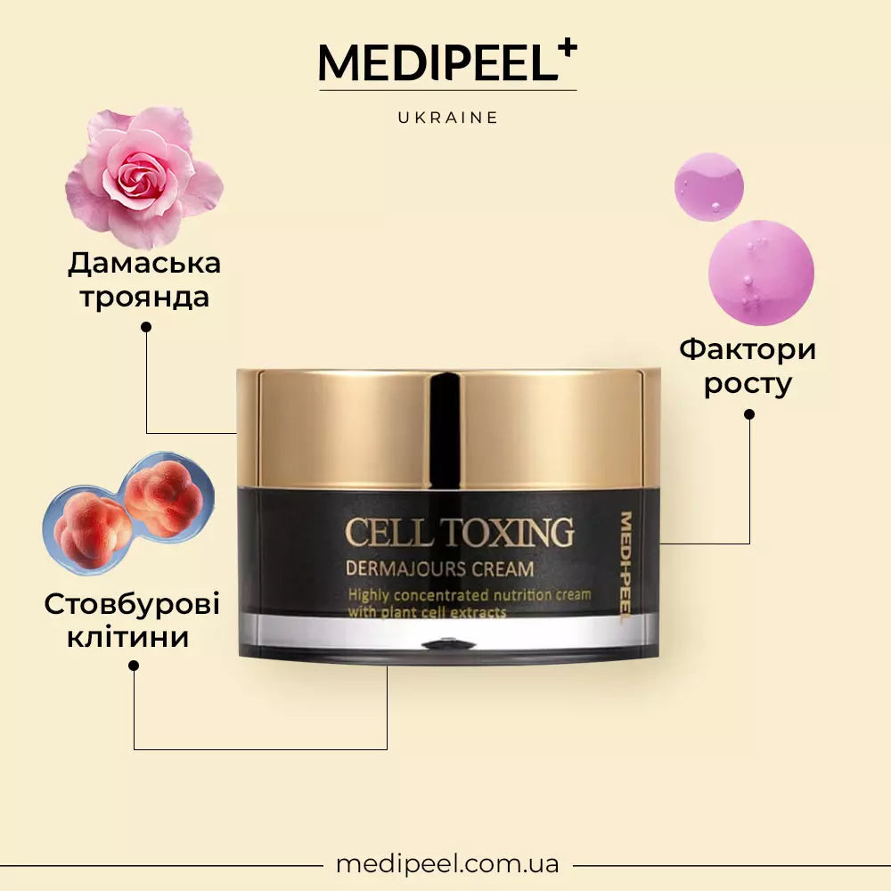 Антивіковий крем зі стовбуровими клітинами MEDIPEEL Cell Tox Dermajours Cream 50 мл