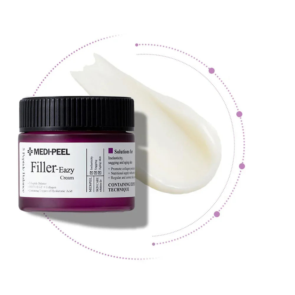 Поживний крем-філер з пептидами та EGF від зморшок MEDIPEEL Eazy Filler Cream, 50 гр