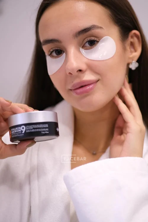 Патчи под глаза с пептидами и гиалуроновой кислотой против морщин MEDIPEEL Hyaluron Dark Benone Peptide 9 Ampoule Eye Patch, 60шт