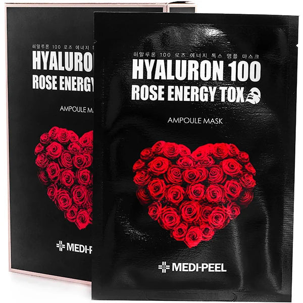 Ампульная омолаживающая маска с розой MEDIPEEL Hyaluron Rose Energy Tox Ampoule Mask, 1 шт