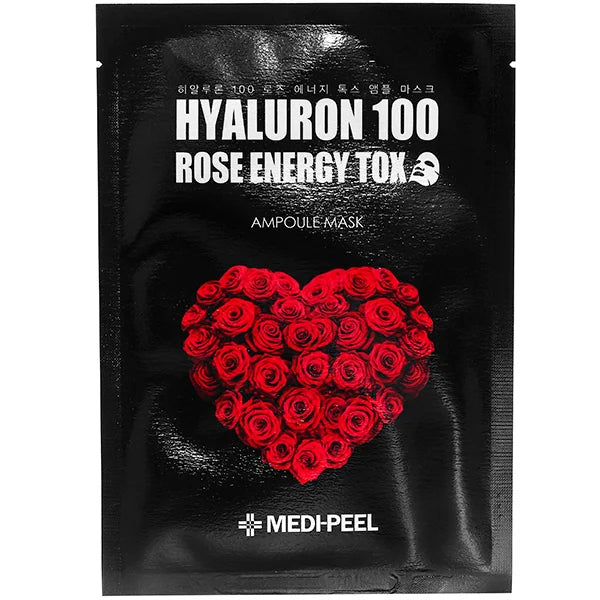 Ампульная омолаживающая маска с розой MEDIPEEL Hyaluron Rose Energy Tox Ampoule Mask, 1 шт