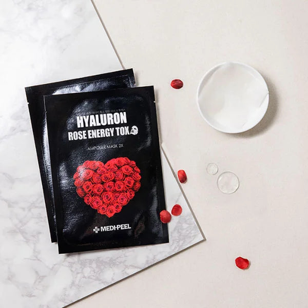 Ампульная омолаживающая маска с розой MEDIPEEL Hyaluron Rose Energy Tox Ampoule Mask, 1 шт
