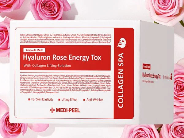Ампульная маска для лица MEDIPEEL Hyaluron Rose Energy Tox Mask, 1 шт