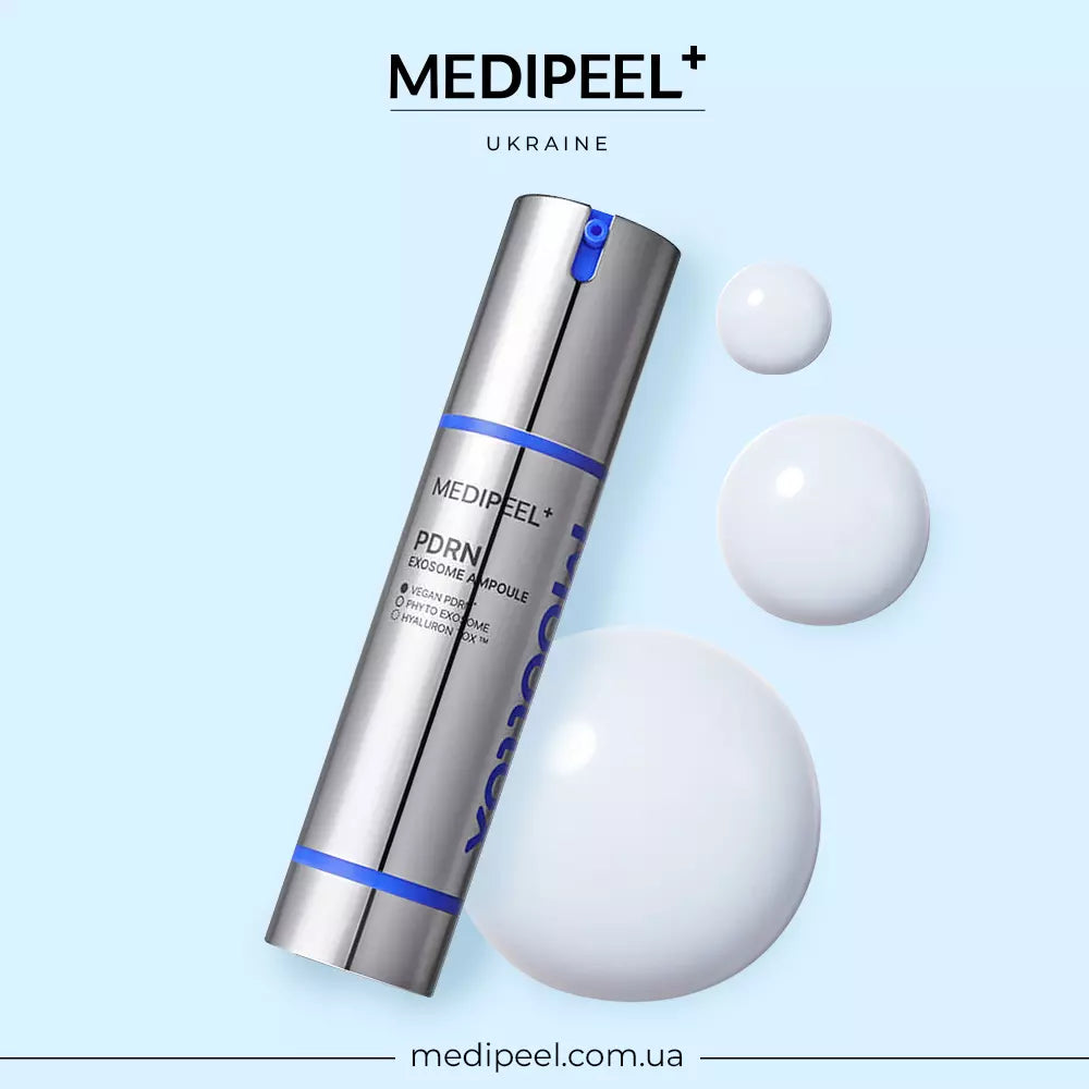 Ампула с полинуклеотидами и фитоэкзосомами для регенерации и восстановления эластичности кожи MEDIPEEL Mooltox PDRN Exosome Ampoule, 50 мл