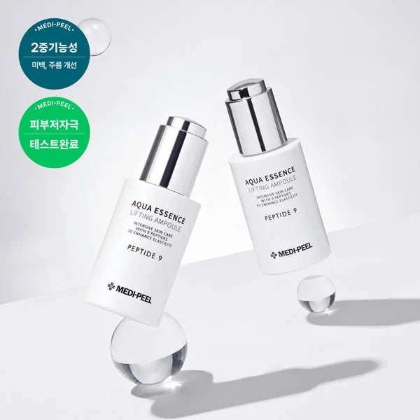 Антиоксидантная лифтинг-сыворотка с пептидами MEDIPEEL Peptide 9 Aqua Essence Lifting Ampoule, 50 мл