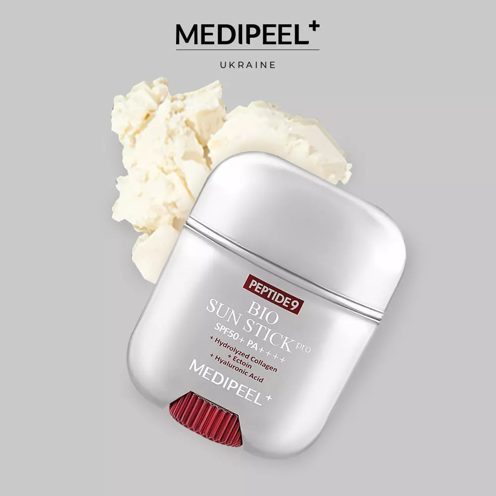 Солнцезащитный стик с комплексом пептидов MEDIPEEL Peptide 9 Bio Sun Stick Pro SPF50+ PA++++, 19 гр