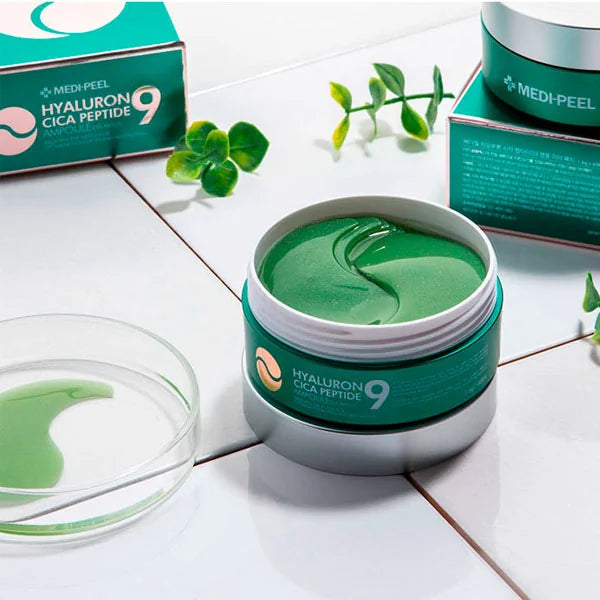 Натуральные патчи с центеллой MEDIPEEL Peptide 9 Hyaluron Cica Ampoule Eye Patch, 60 шт