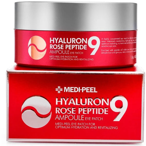 Патчи от отеков и морщин MEDIPEEL Peptide 9 Hyaluron Rose Ampoule Eye Patch, 60 шт