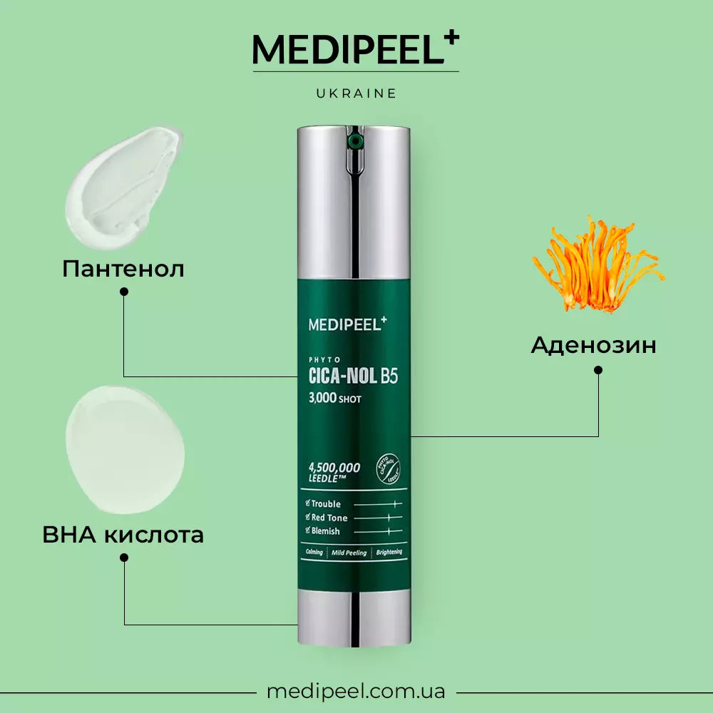 Пілінг-сироватка зі спікулами для обличчя MEDIPEEL Phyto Cica Nol B5 3000 Shot, 50 г