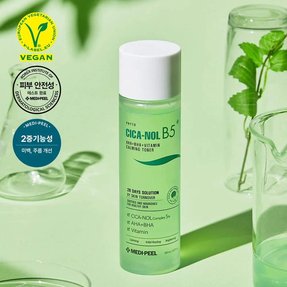 Восстанавливающий тоник против воспалений MEDIPEEL Phyto Cica-Nol B5 AHA BHA Vitamin Calming Toner, 150 мл