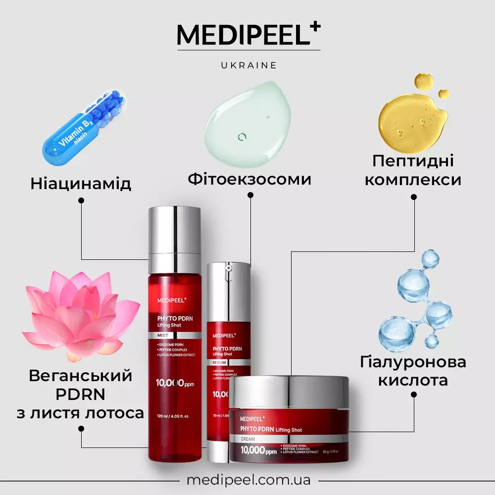 Антивозрастной лифтинг-набор с PDRN и экзосомами MEDIPEEL Phyto Exosome PDRN Lifting Set