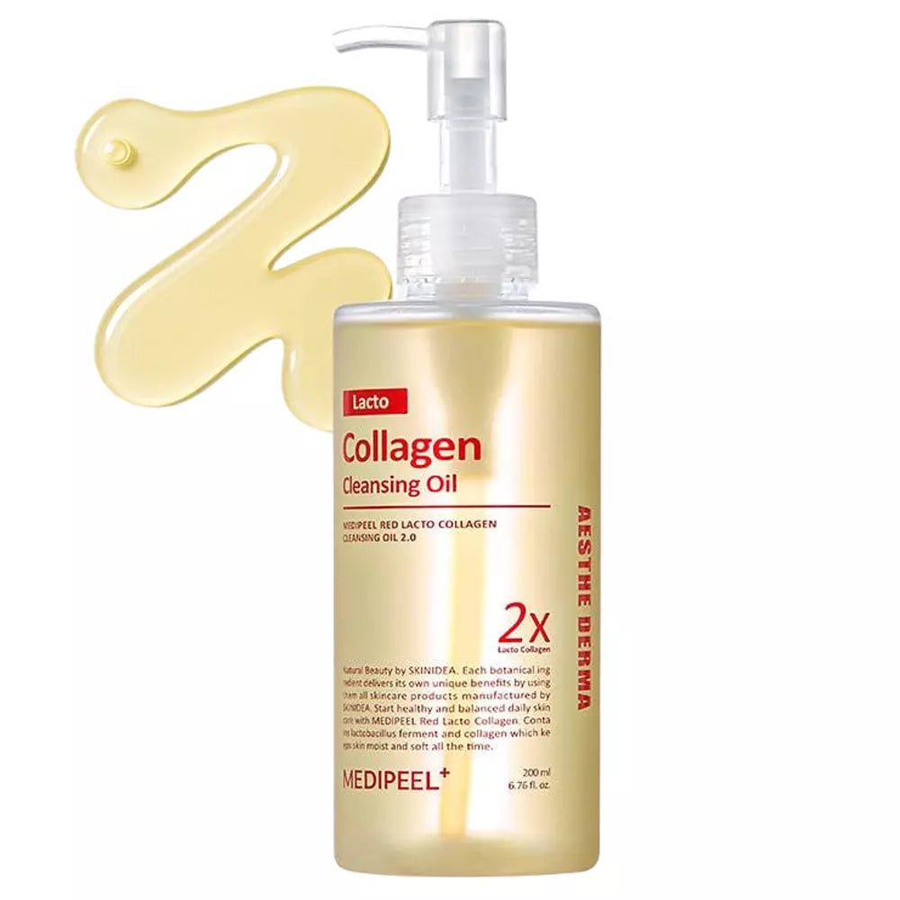 Гидрофильное масло для лица с лактобактериями MEDIPEEL Red Lacto Collagen Cleansing Oil 2.0, 200 мл