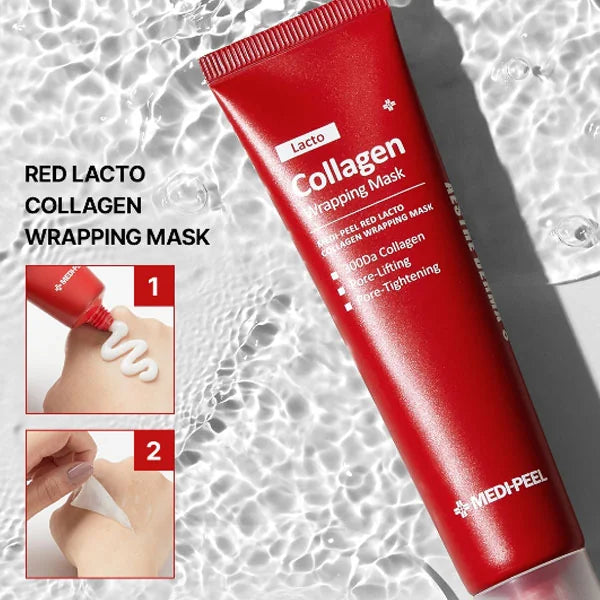 Маска-пленка для сужения пор с коллагеном MEDIPEEL Red Lacto Collagen Wrapping Mask, 70 мл