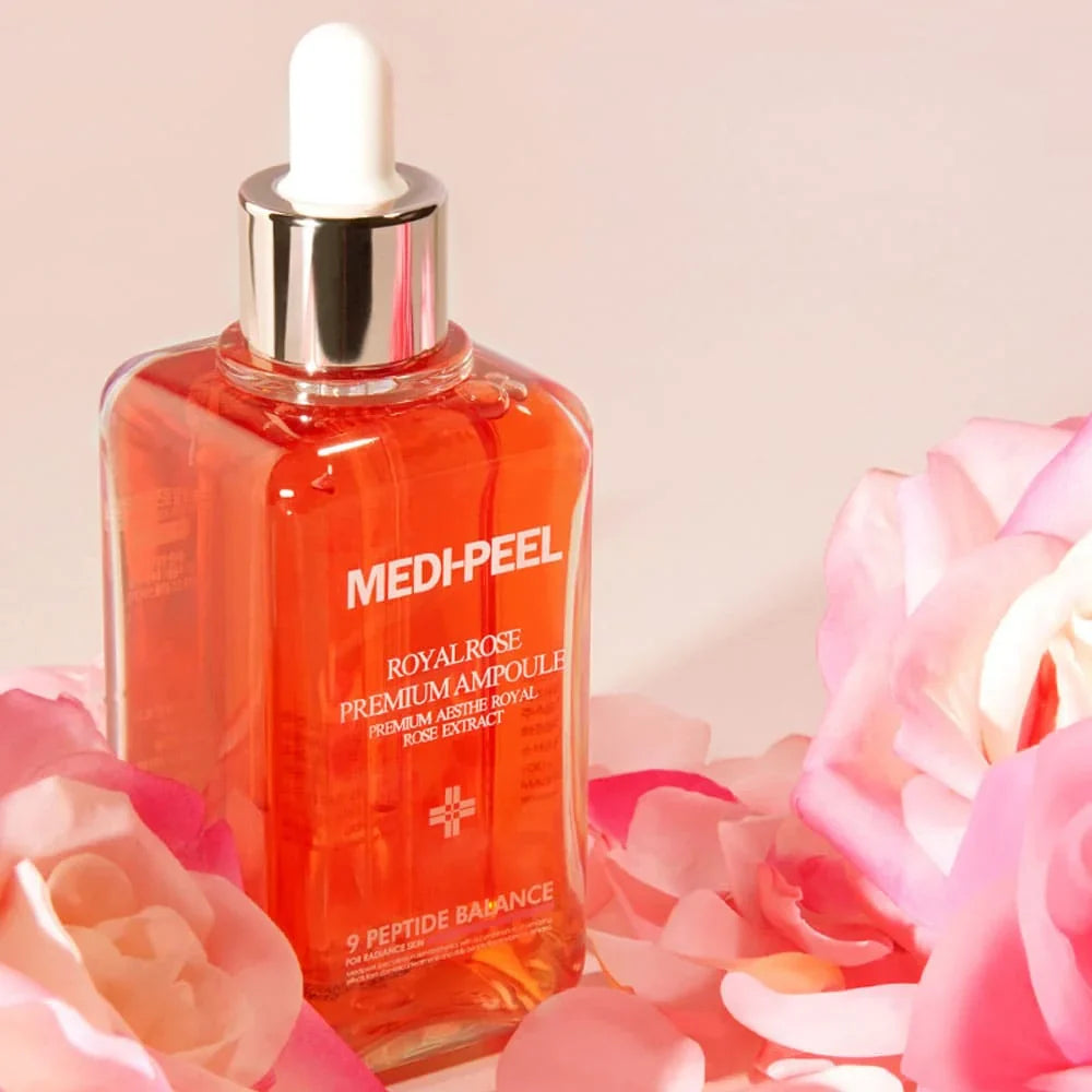 Антивозрастная сыворотка для лица с розой и пептидами MEDIPEEL Royal Rose Premium Ampoule, 100 мл