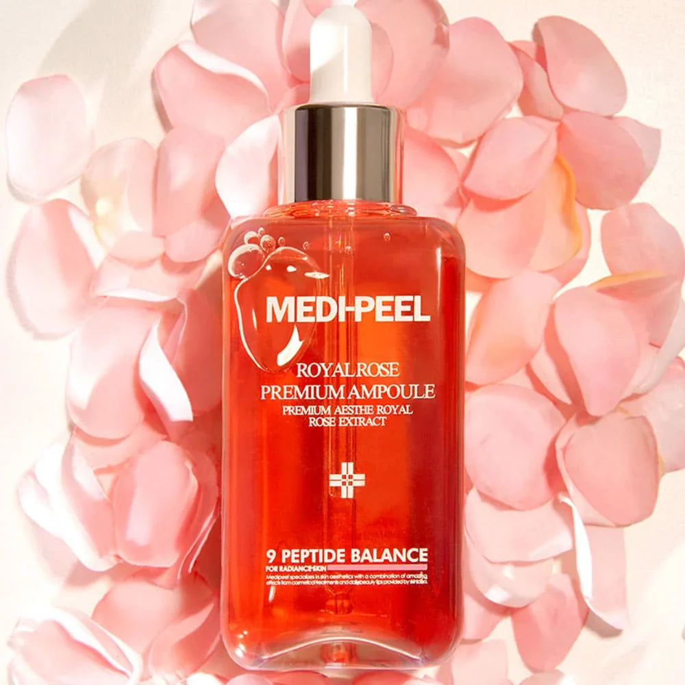 Антивозрастная сыворотка для лица с розой и пептидами MEDIPEEL Royal Rose Premium Ampoule, 100 мл