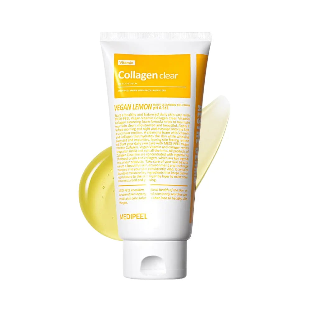 Очищающая пенка с низким содержанием кислот MEDIPEEL Vegan Vitamin Collagen Clear, 300 мл