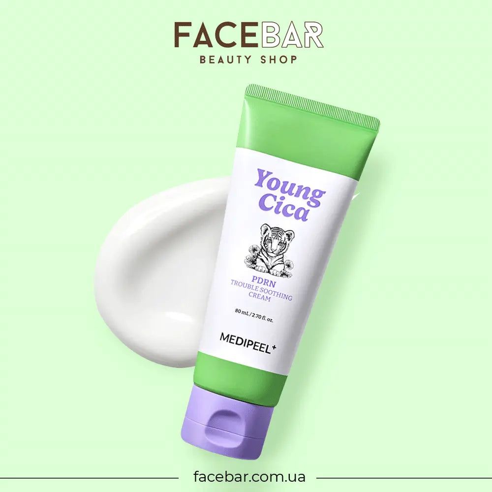 Успокаивающий крем с PDRN и центеллой MEDIPEEL Young Cica PDRN Trouble Soothing Cream, 80 мл
