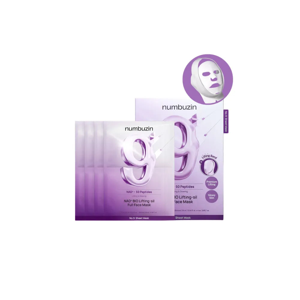 Колагенова ліфтинг-маска для обличчя Numbuzin No.9 NAD Bio Lifting Full Cover Facial Mask
