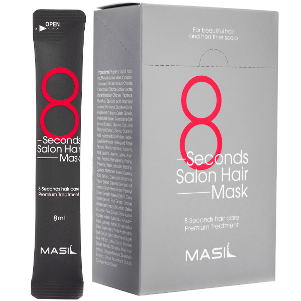 Купить маску 8 секунд. Masil набор масок для волос 10 шт. Шампунь 8 секунд Корея.